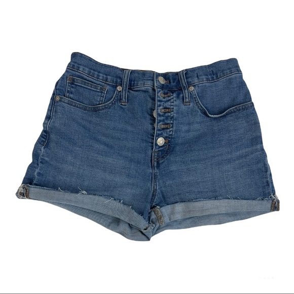 Madewell High-Rise Denim Shorts in Derby Wash: Button-Front Edition Size 26 - Picture 8 of 8